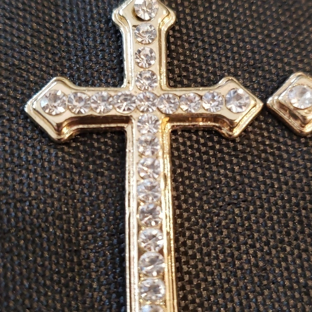 Cross Rhinstone Earings - Picture 3 of 6